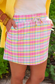 Spring Social Plaid Skort - Jess Lea Boutique