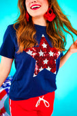 PREORDER-Star And Sparklers Sequin Top - Jess Lea Boutique
