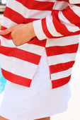 Stars and Stripes Quarter Zip Pullover - Jess Lea Boutique