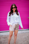 Stay Wild Tiger Drawstring Everyday Shorts - Jess Lea Boutique