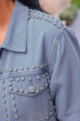 Stella Rhinestone Denim Jacket - Jess Lea Boutique