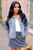 Stella Rhinestone Denim Jacket - Jess Lea Boutique