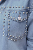Stella Rhinestone Denim Jacket - Jess Lea Boutique
