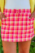 Summer Crush Plaid Skort - Jess Lea Boutique