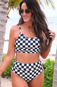 Sundazed Two Piece Swimsuit- Checkerboard Checkered - Jess Lea Boutique