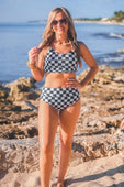 Sundazed Two Piece Swimsuit- Checkerboard Checkered - Jess Lea Boutique