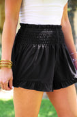 Sunny Strolls High Waisted Shorts- Black - Jess Lea Boutique