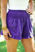 Sunny Strolls High Waisted Shorts- Purple - Jess Lea Boutique