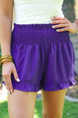Sunny Strolls High Waisted Shorts- Purple - Jess Lea Boutique