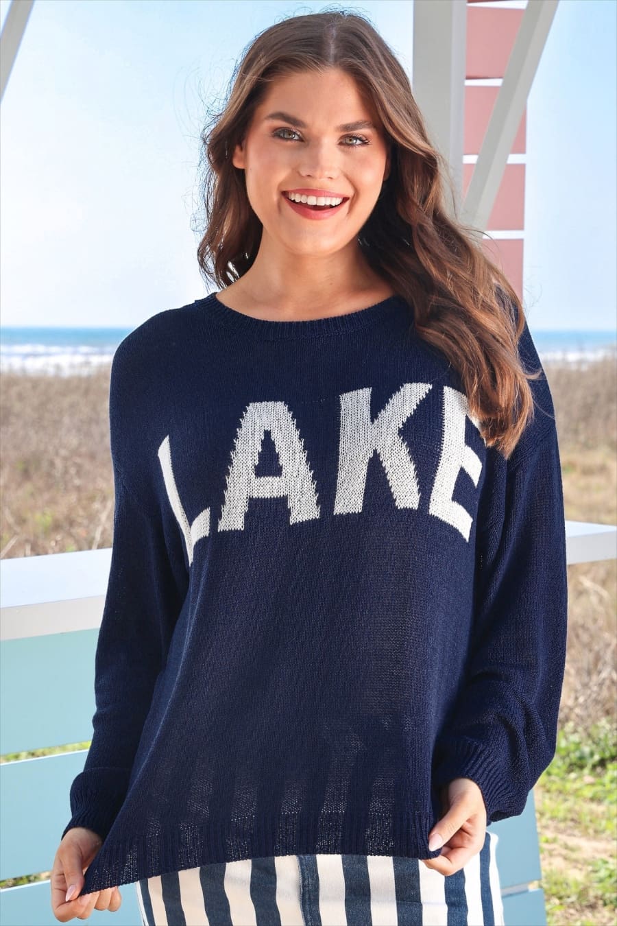 Sunrise Lightweight Sweater- Lake - Jess Lea Boutique