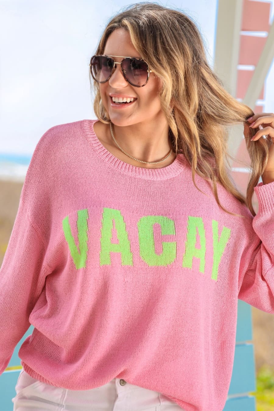 Sunrise Lightweight Sweater- Vacay - Jess Lea Boutique