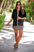 Sutton Button Up Top- Black - Jess Lea Boutique