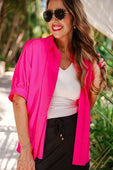 Sutton Button Up Top- Pink - Jess Lea Boutique