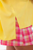 Sutton Button Up Top- Yellow - Jess Lea Boutique