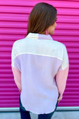 Sweeten Up Color Block Gauze Top
