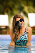 Tahiti Travels Turquoise Swimsuit - Jess Lea Boutique