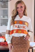 Thanks Pumpkin Pullover - Jess Lea Boutique
