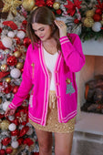PREORDER- Tinsel Trees Relaxed Cardigan - Jess Lea Boutique