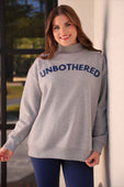 Unbothered Mock Neck Pullover - Jess Lea Boutique