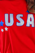 USA Foil Luxe Top - Jess Lea Boutique
