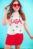 PREORDER-USA Tinsel Sweater Vest - Jess Lea Boutique