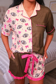 Varsity Sweetheart Ruffle Pajama Set - Jess Lea Boutique