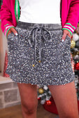 Velvet Hour Sequin Skort- Silver - Jess Lea Boutique