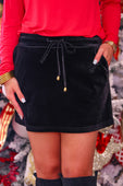 Velvet Hour Skort- Black - Jess Lea Boutique