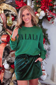 Velvet Hour Skort- Green - Jess Lea Boutique