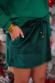 Velvet Hour Skort- Green - Jess Lea Boutique