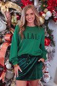 Velvet Hour Skort- Green - Jess Lea Boutique