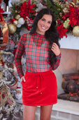 Velvet Hour Skort - Red - Jess Lea Boutique
