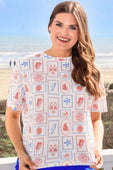Weekend Waffle Tee- Coastal Vibes - Jess Lea Boutique
