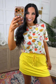 Weekend Waffle Tee- Fruit Salad - Jess Lea Boutique