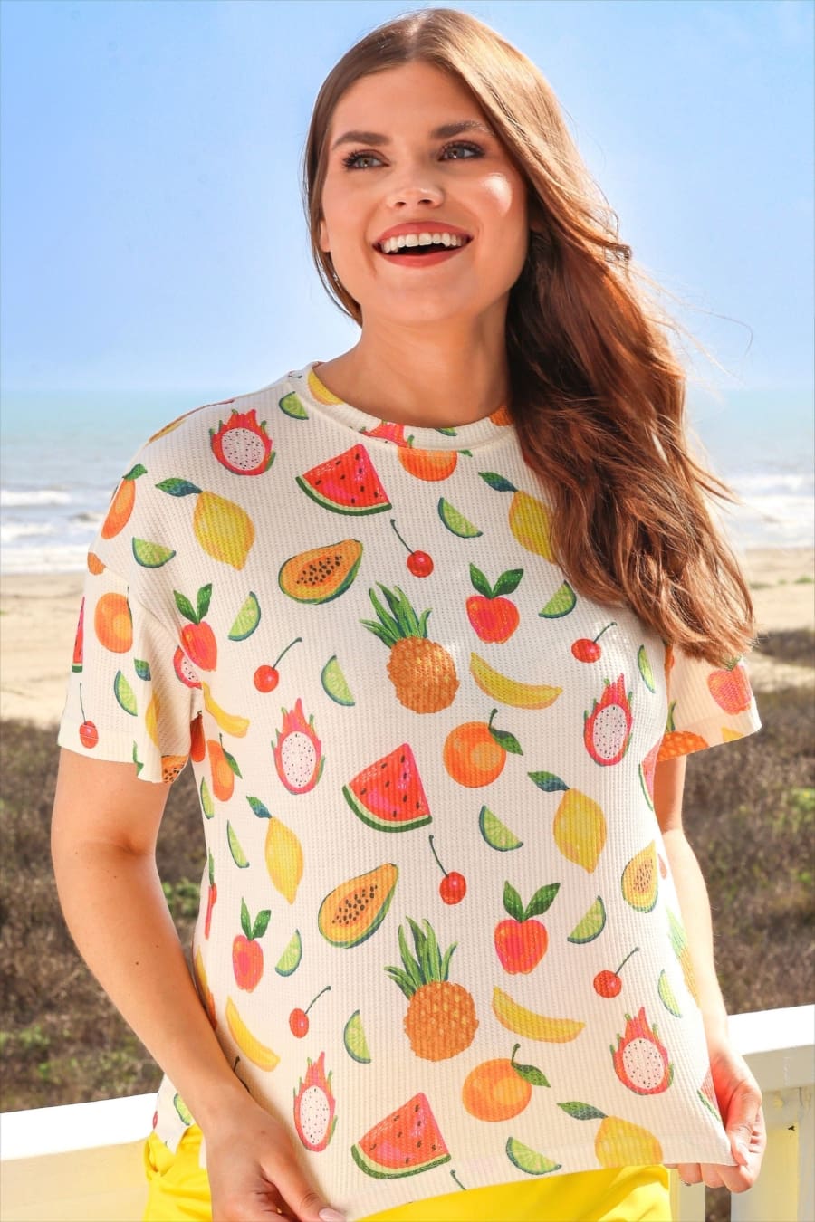 Weekend Waffle Tee- Fruit Salad - Jess Lea Boutique