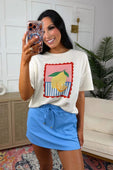 Weekend Waffle Tee- Lemon - Jess Lea Boutique