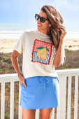 Weekend Waffle Tee- Lemon - Jess Lea Boutique
