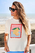 Weekend Waffle Tee- Lemon - Jess Lea Boutique