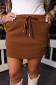 PREORDER Well Loved Ribbed Skort- Chocolate - Jess Lea Boutique