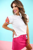 White Sands Embroidered Top - Jess Lea Boutique