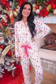 Wrapped in Lights Ruffle Pajama Set - Jess Lea Boutique