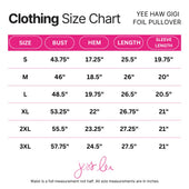 Yee Haw GiGi Foil Pullover - Jess Lea Boutique