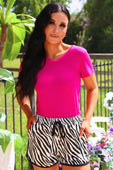 Zebra Essence Everyday Shorts - Jess Lea Boutique