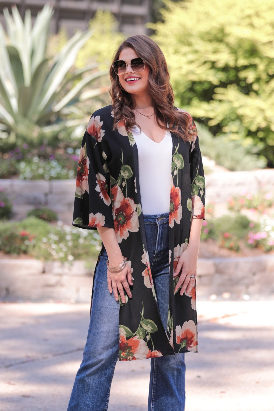 Addison Floral Kimono - Jess Lea Boutique