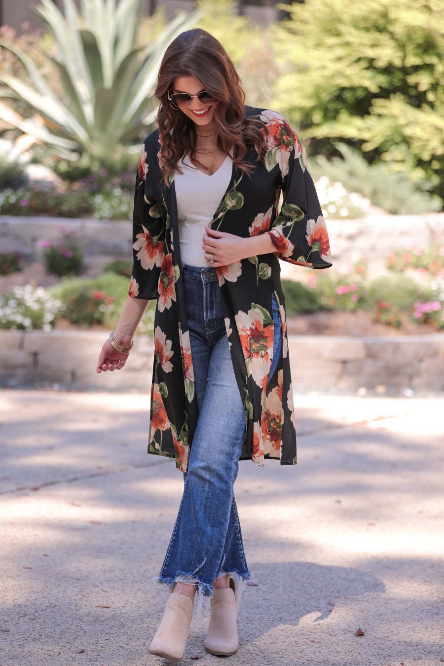 Addison Floral Kimono - Jess Lea Boutique