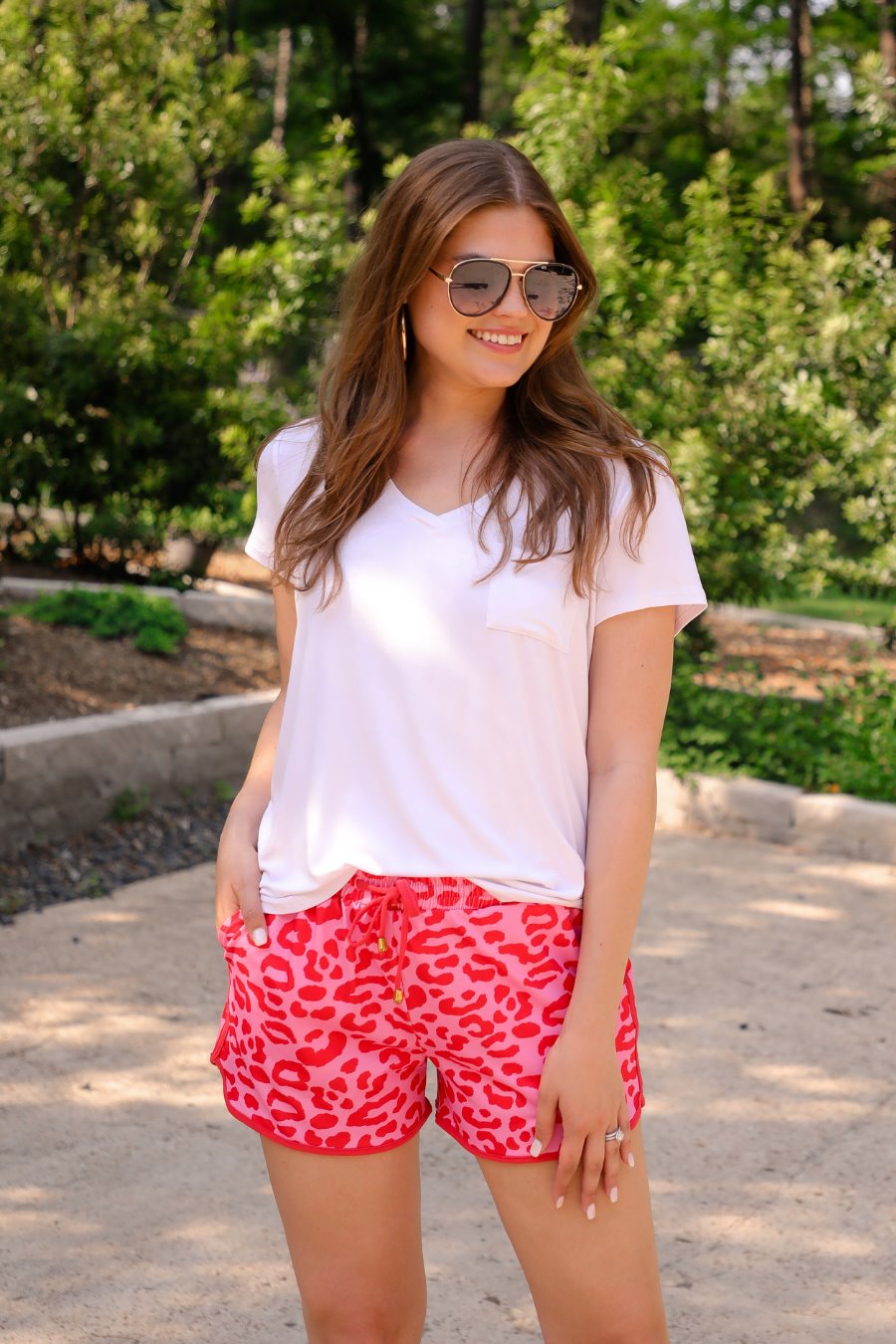 Think Pink Solid Drawstring Everyday Shorts by Jess Lea Boutique