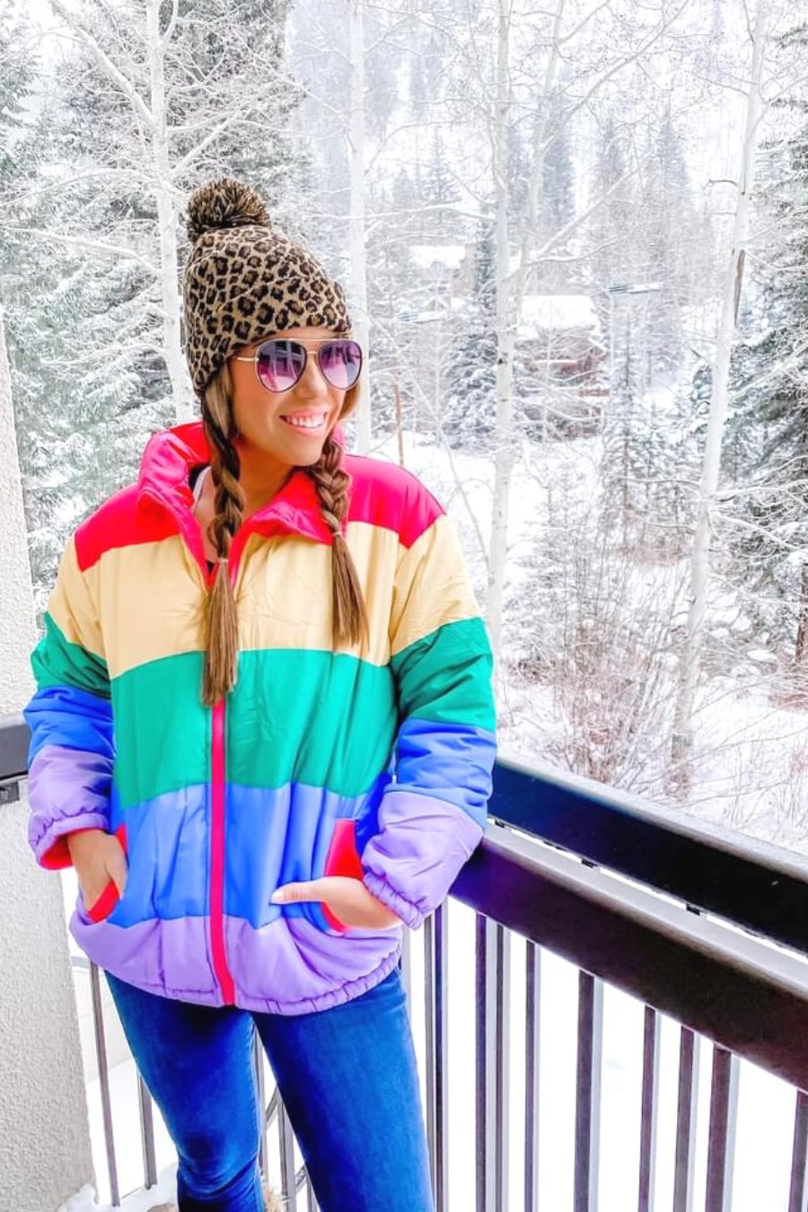 Adult Rainbow Puffer Jacket - Jess Lea Boutique