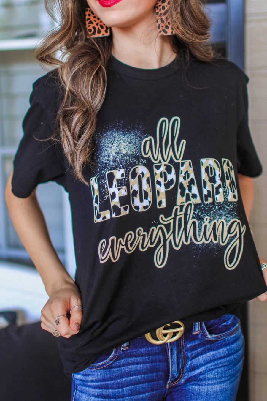 All Leopard Everything Graphic Tee