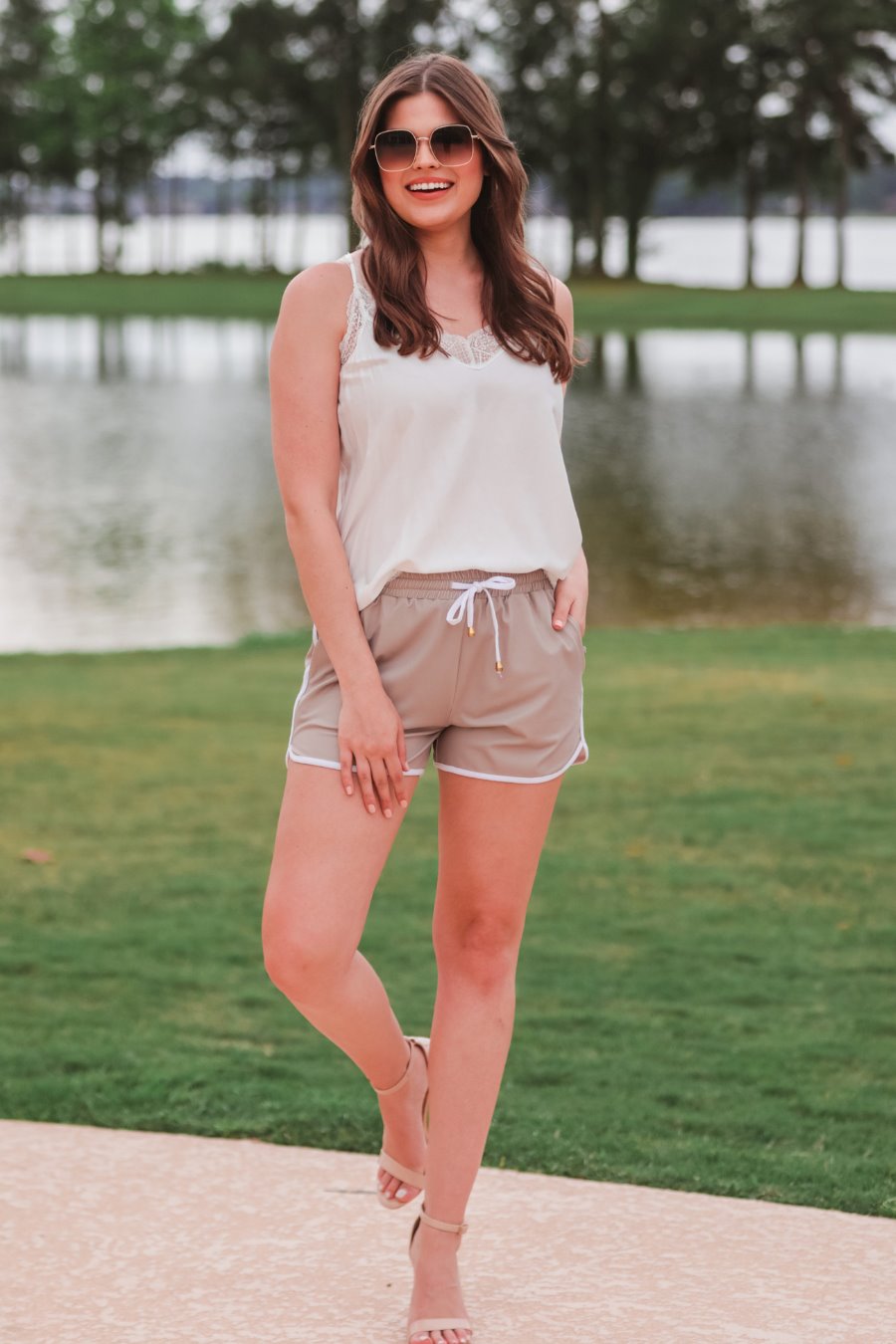 All Natural Solid Drawstring Everyday Shorts - Jess Lea Boutique