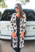 Ava Leopard Long Cardigan - Jess Lea Boutique